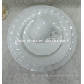 20 pcs White Embossed porcelain Dinner set